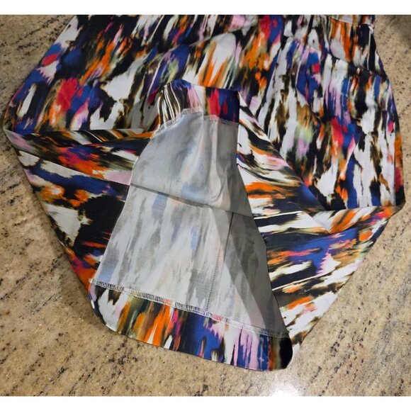 New! French Connection Size 2 Sheath Mini Dress Watercolor Artsy Sleeveless - Picture 8 of 16